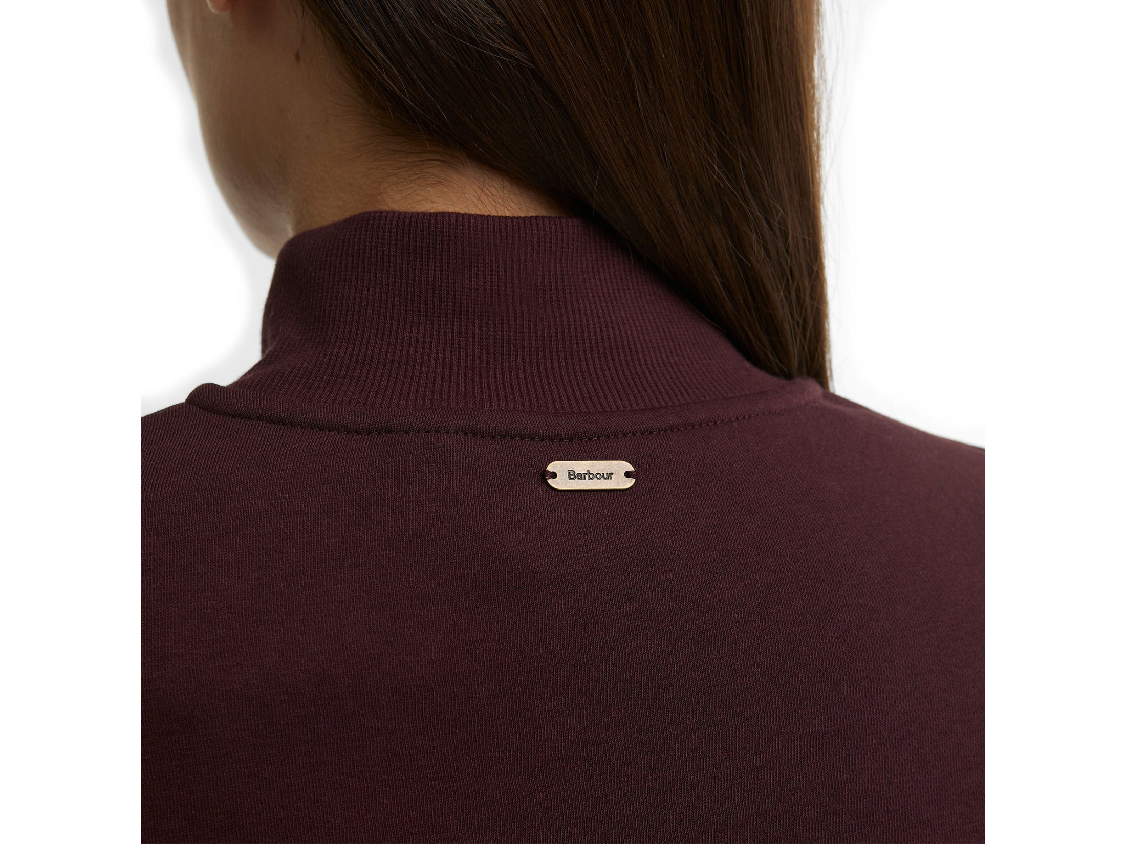 barbour ladies cynthia half zip sweatshirt fig