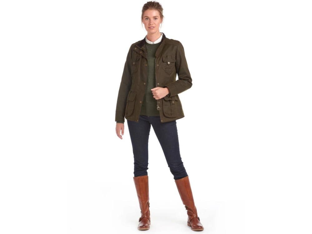 barbour winter defence ladies wax jacket