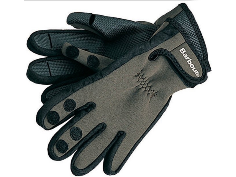 Barbour Neoprene Shooting Gloves - Green