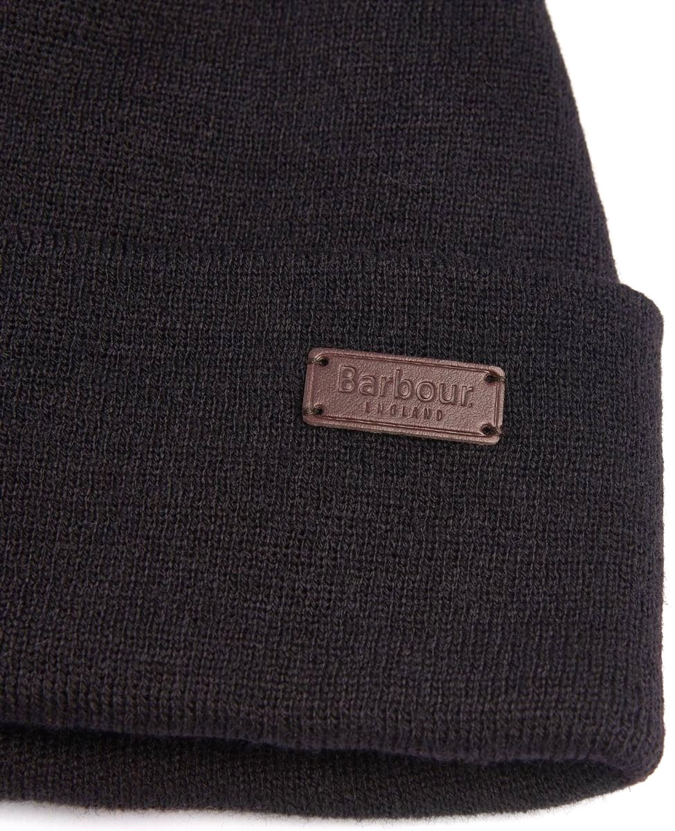barbour healey knitted beanie black