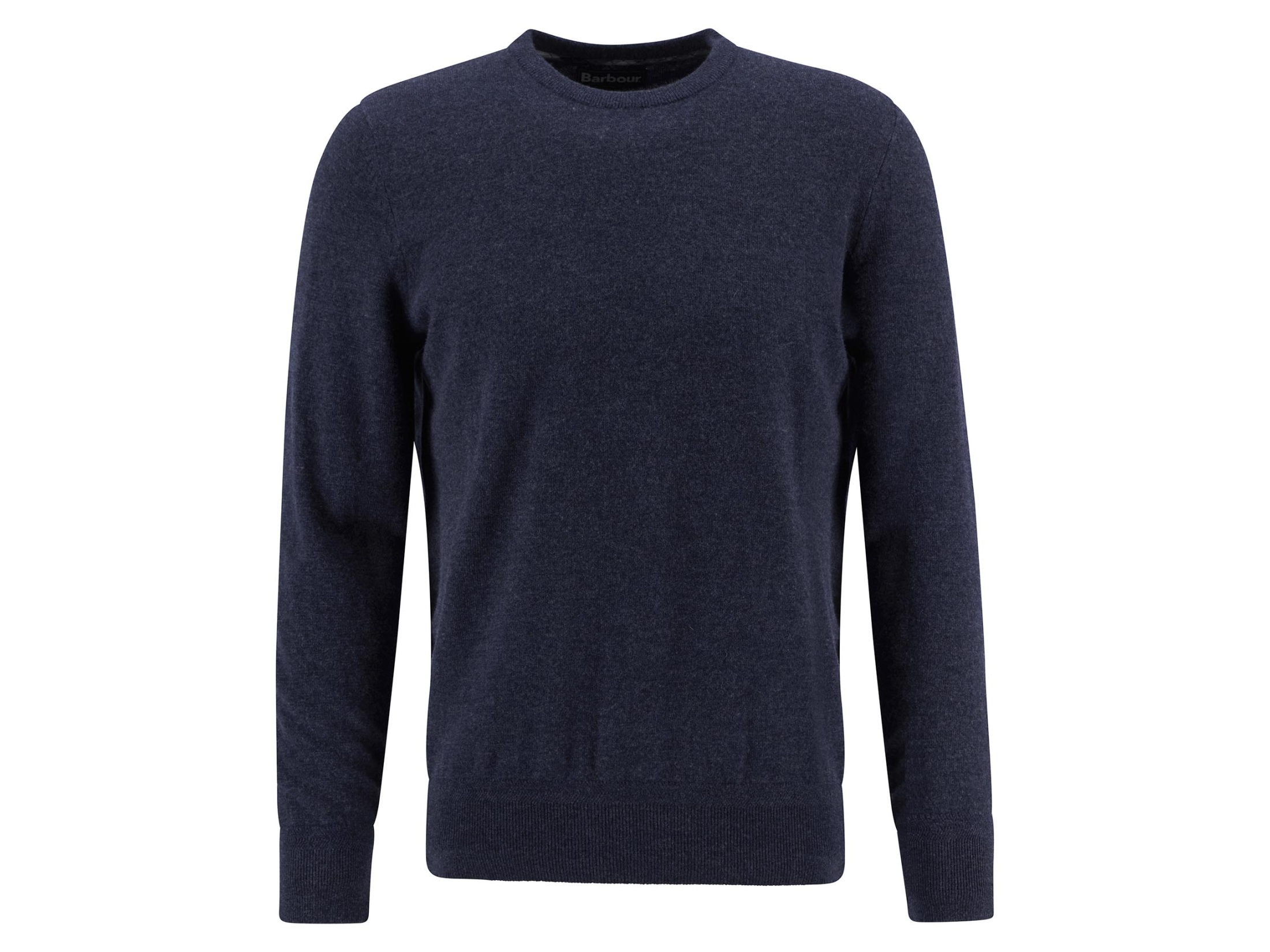 Barbour Waterbury Navy Crew Neck Wool Jumper Main Image barbour waterbury navy crew neck wool jumper