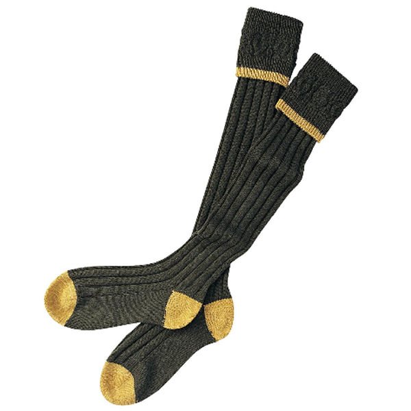 Barbour Contrast Olive & Gold Socks