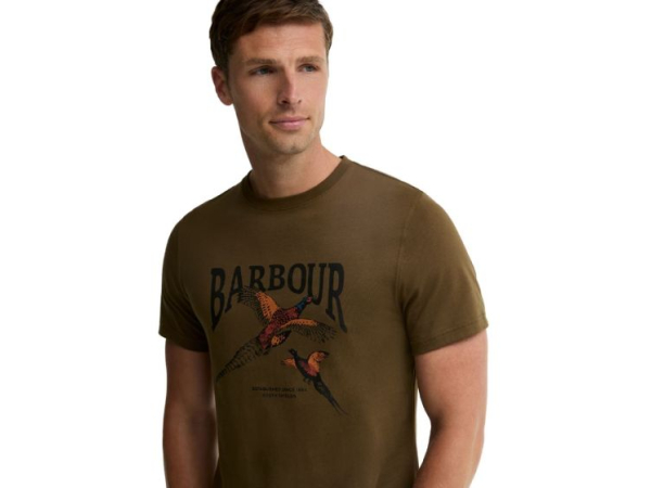 Barbour Mens Pheasant Graphic Tailored T-Shirt Main Image