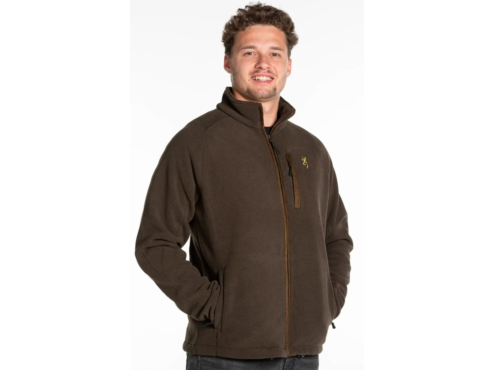browning brown fleece summit jacket lightweight
