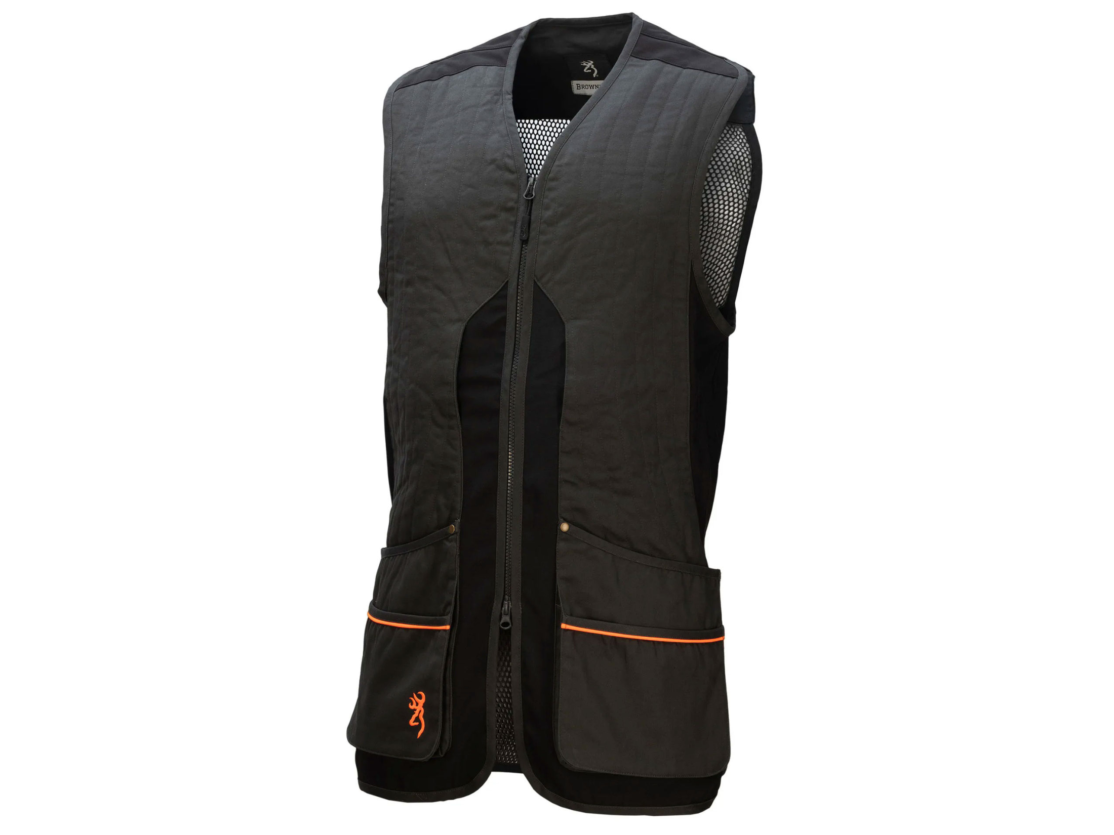 browning claymaster ash grey skeet shooting mesh cotton front
