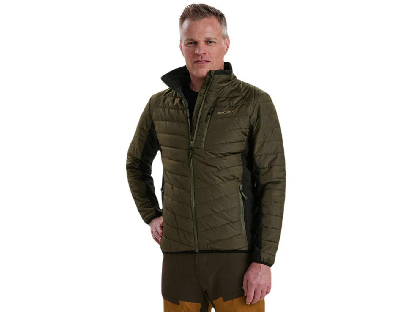 moor deerhunter with softshell 5571 green padded jacket
