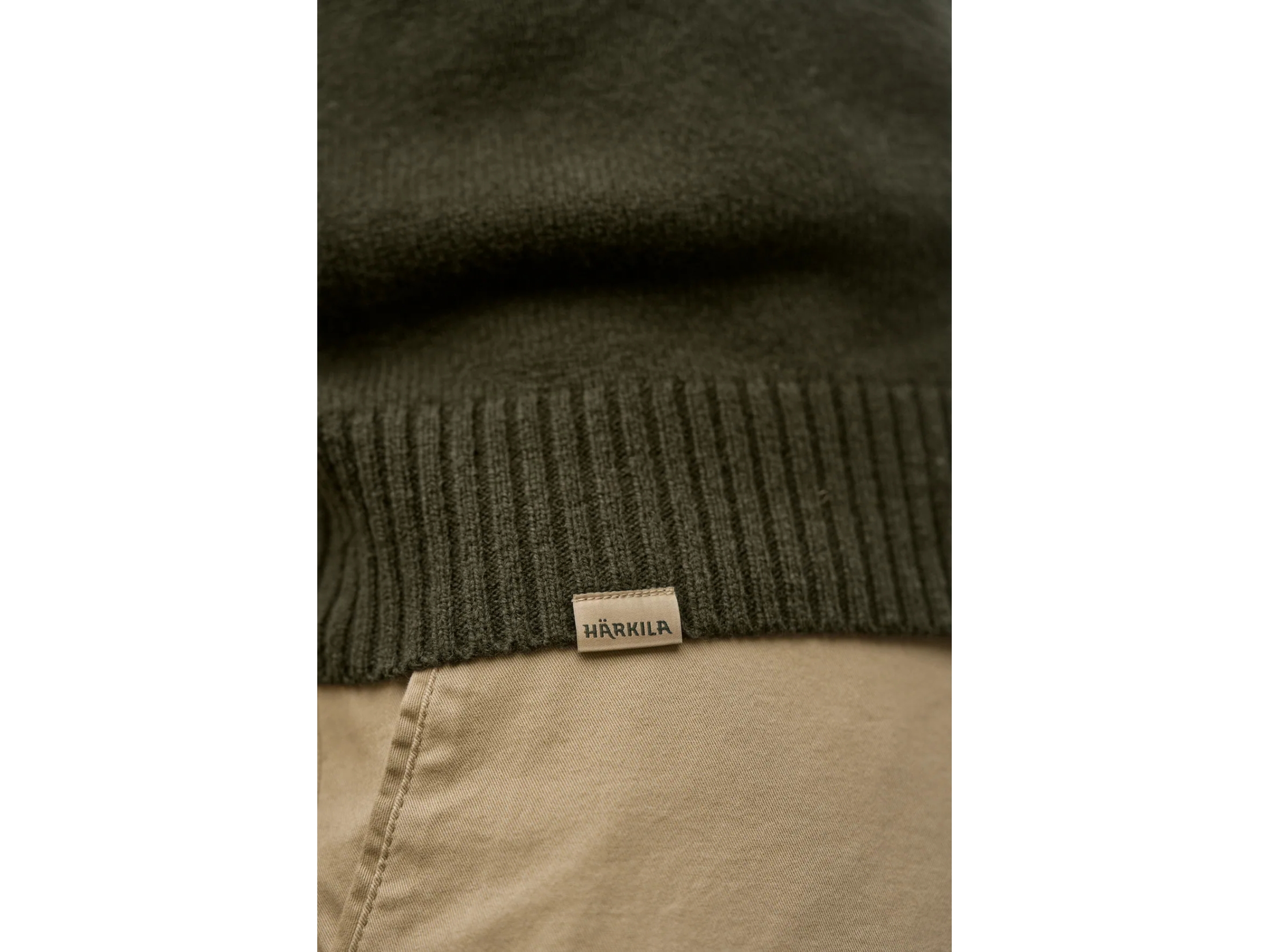 harkila wool zip half jumper