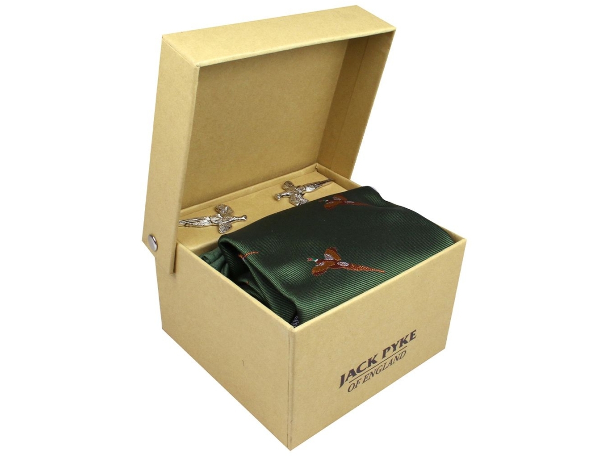  Hanky & Cufflinks Gift Set - Green