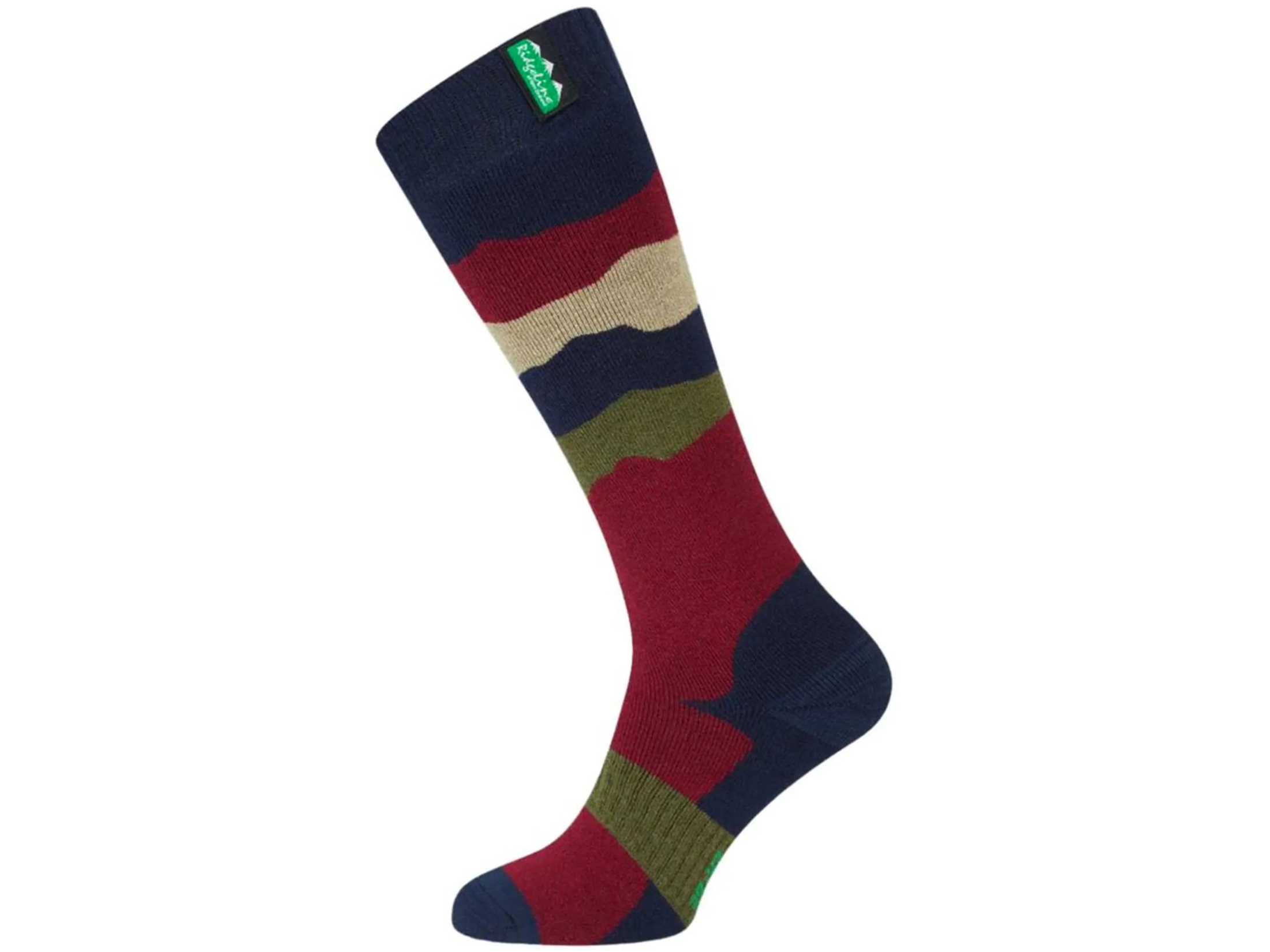 merino wool ridgeline navy stripes socks full length