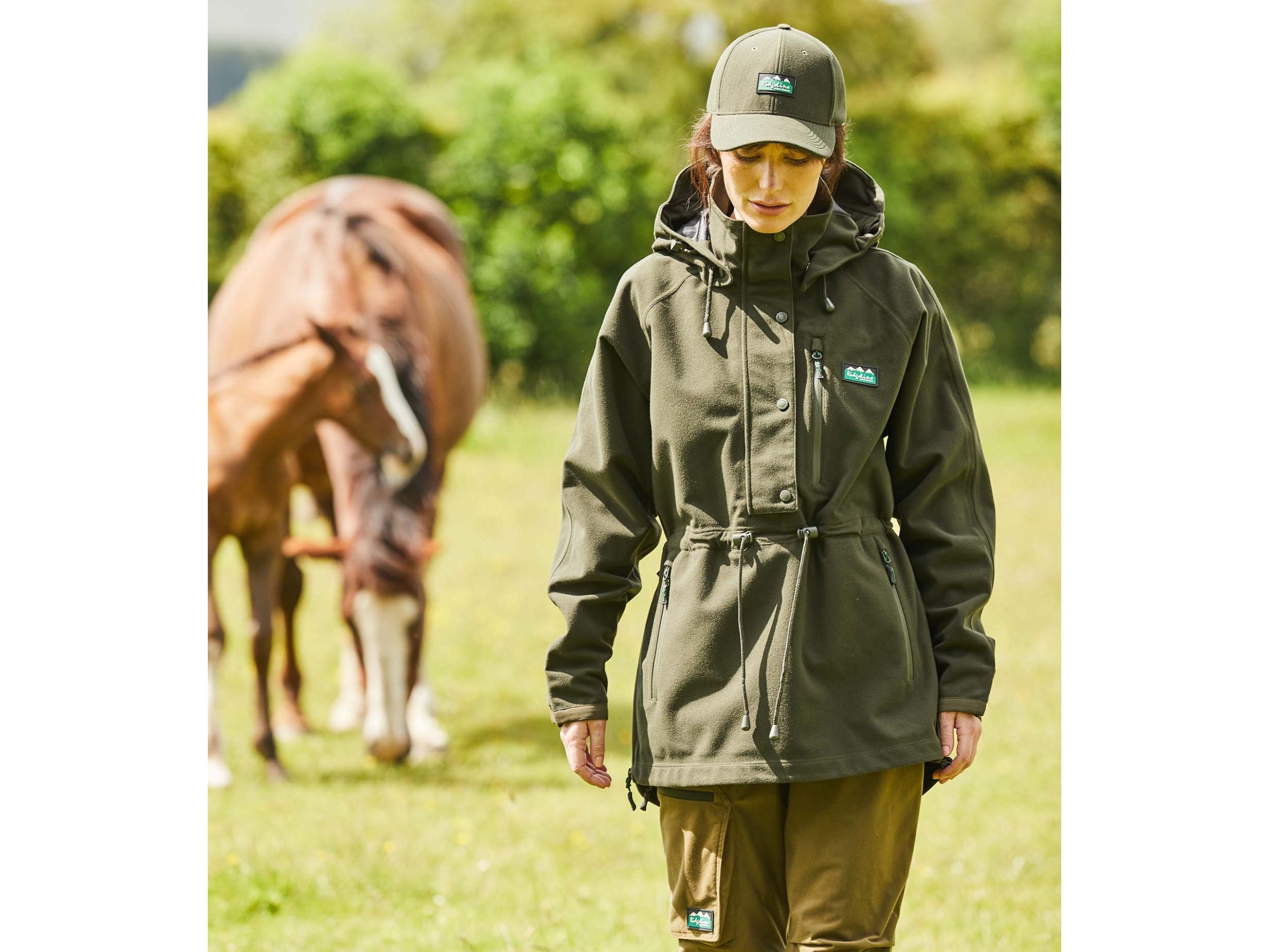 ridgeline ladies monsoon deep forest green smock