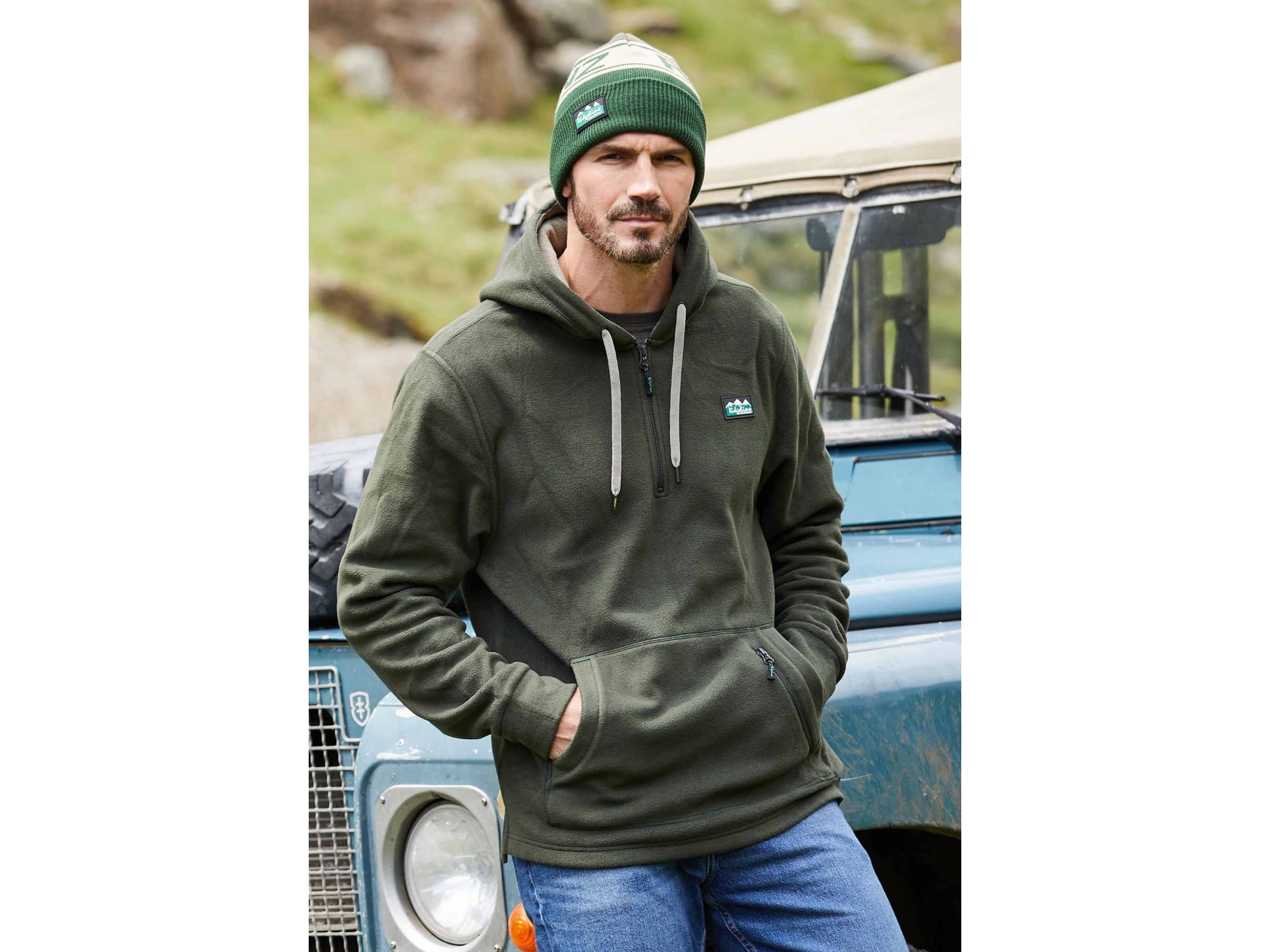 ridgeline ballistic quarter zip hoodie deep forest