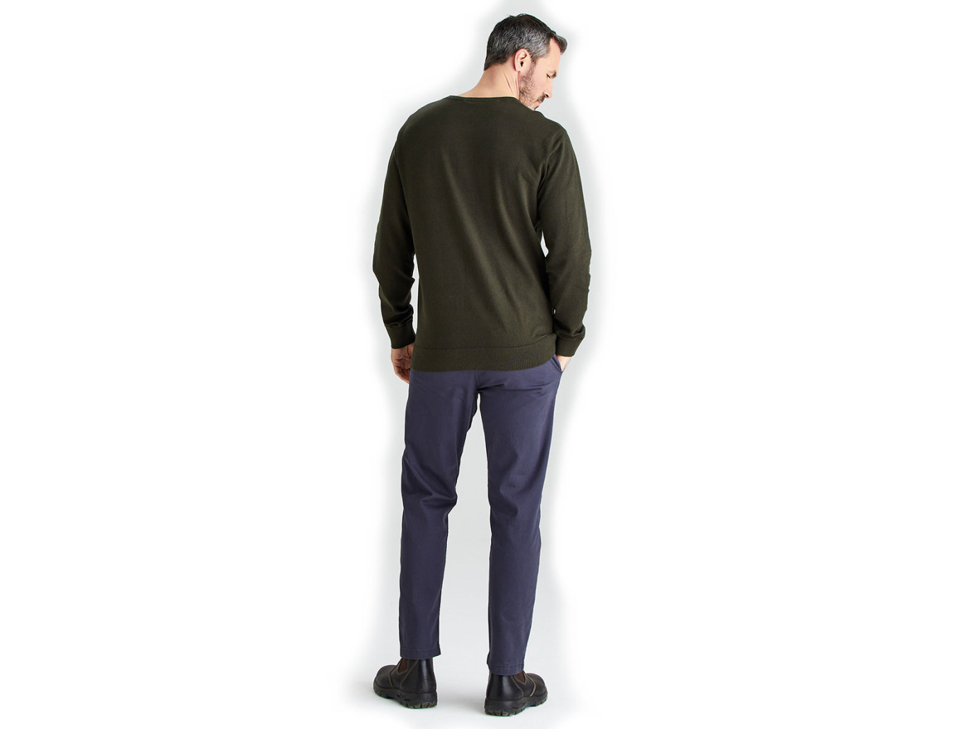 ridgeline mens hartland crew neck jumper deep forest green