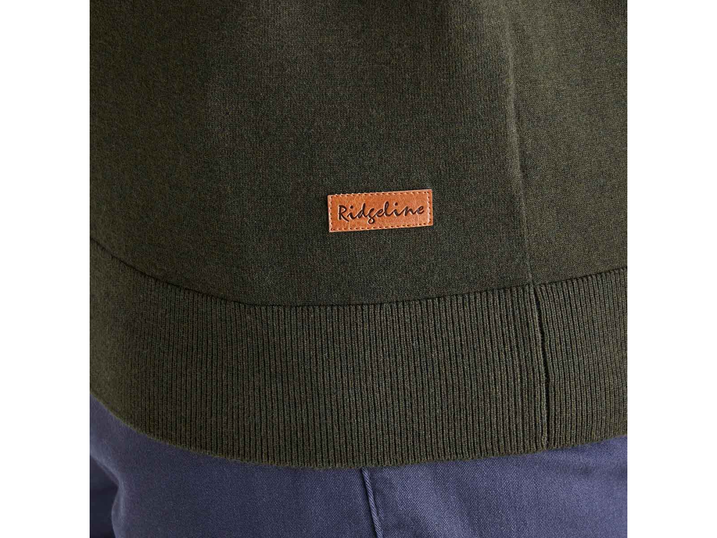 mens ridgeline hartland crew neck jumper deep forest