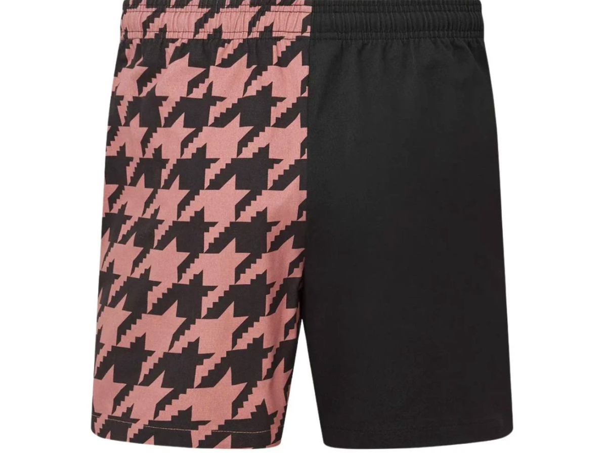 ridgeline backslider black print houndstooth rugby shorts