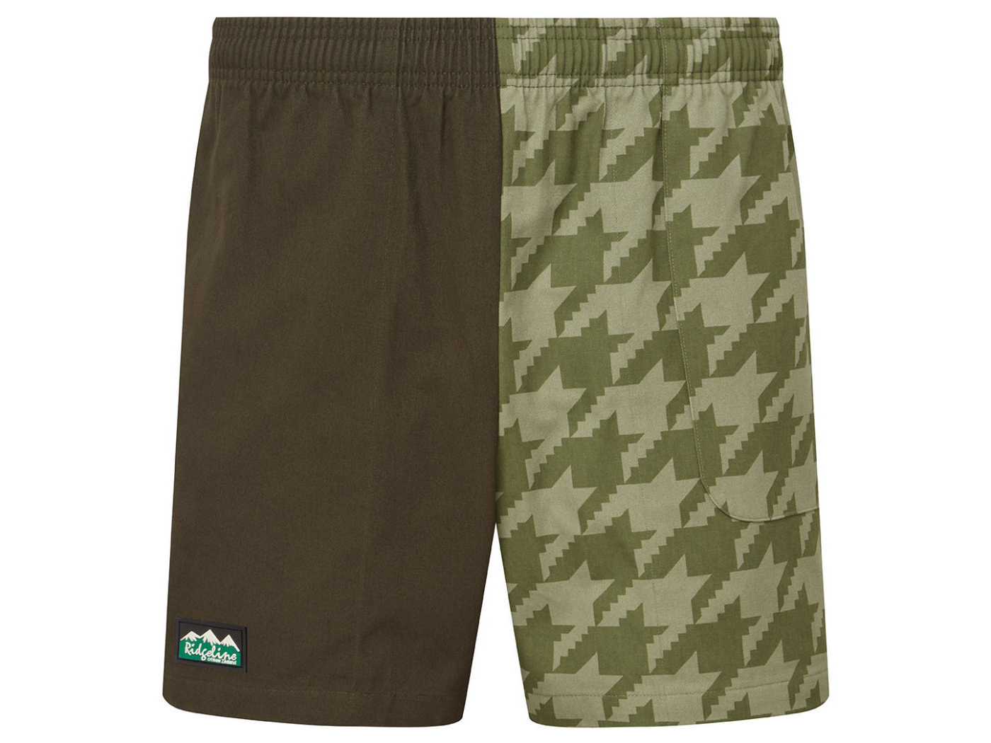Ridgeline Backslider Unisex Short Deep Forest Print Main Image ridgeline unisex houndstooth print deep forest shorts
