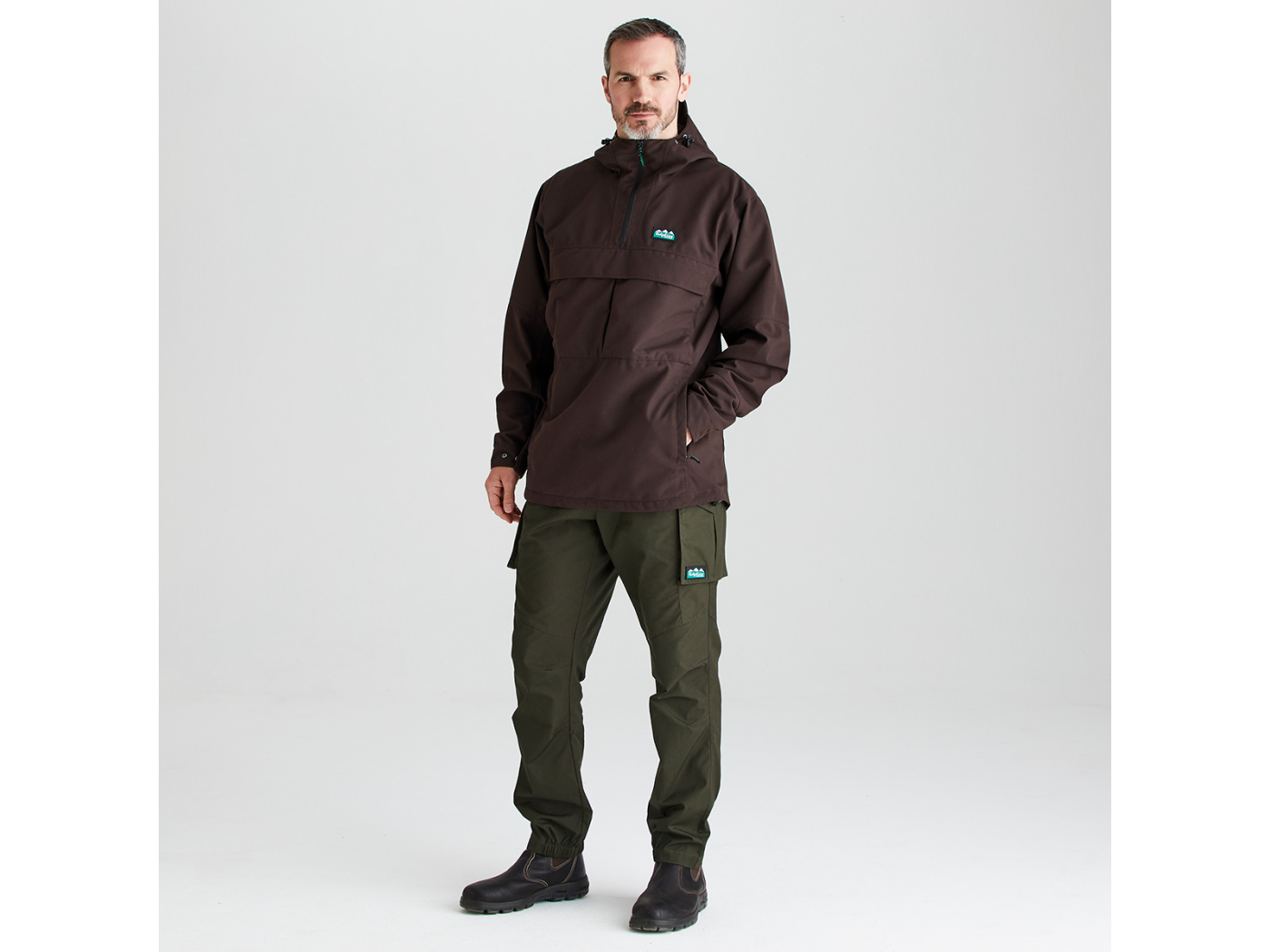 Ridgeline Mens Cambrian Smock Deep Bark Main Image