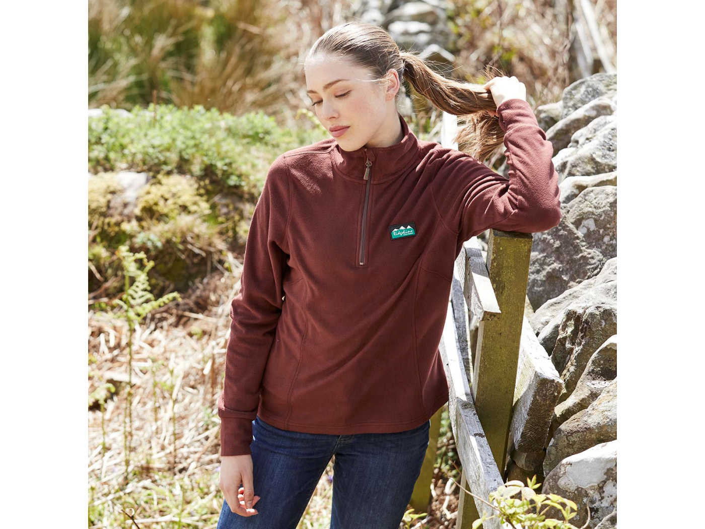 womens ladies narvik oxblood fleece ridgeline