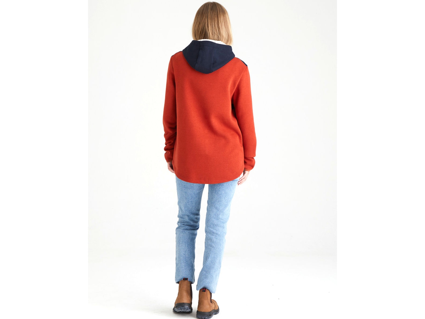 south island ladies hoodie russet mix