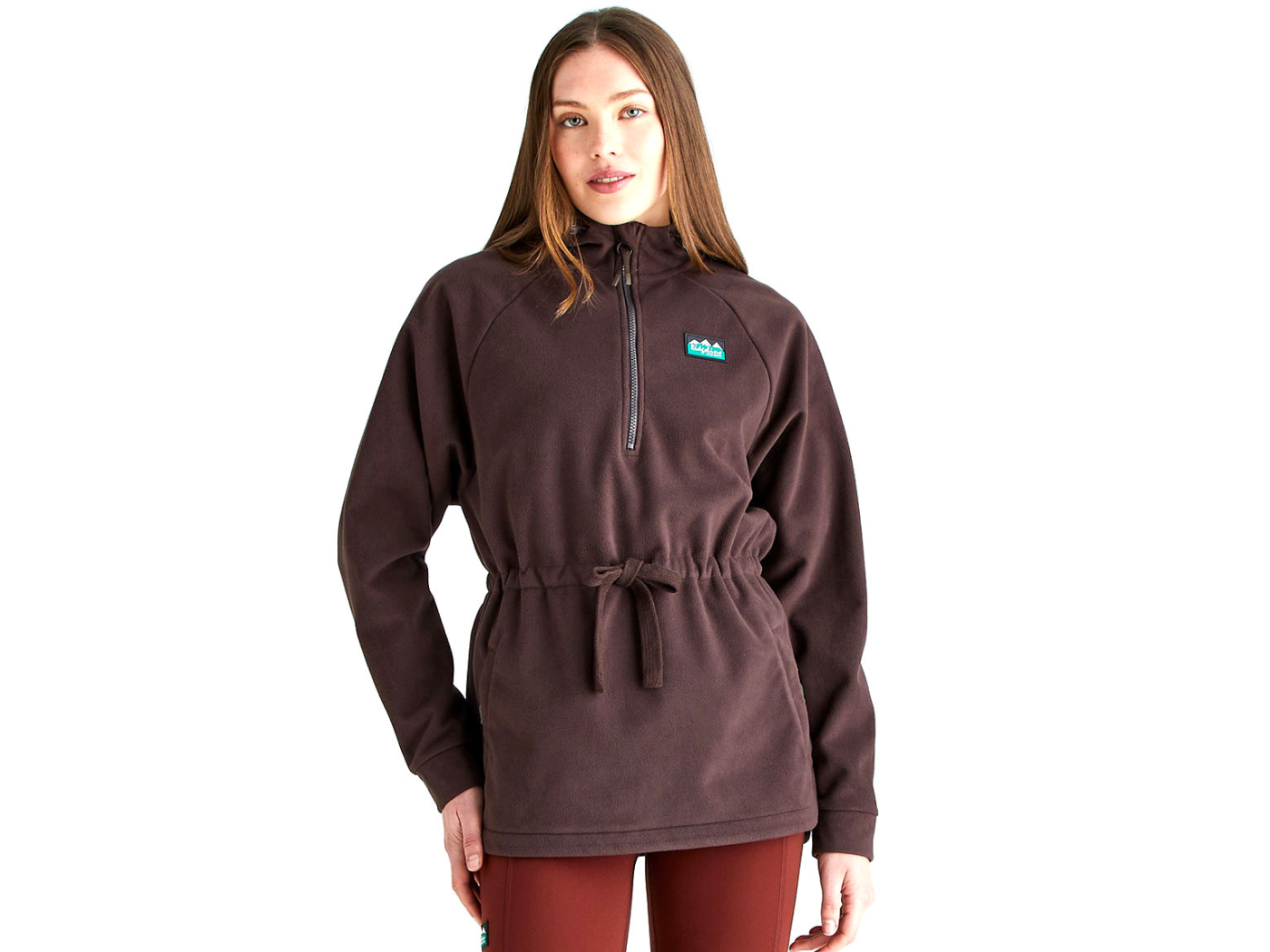 ridgeline malin fleece smock deep bark ladies