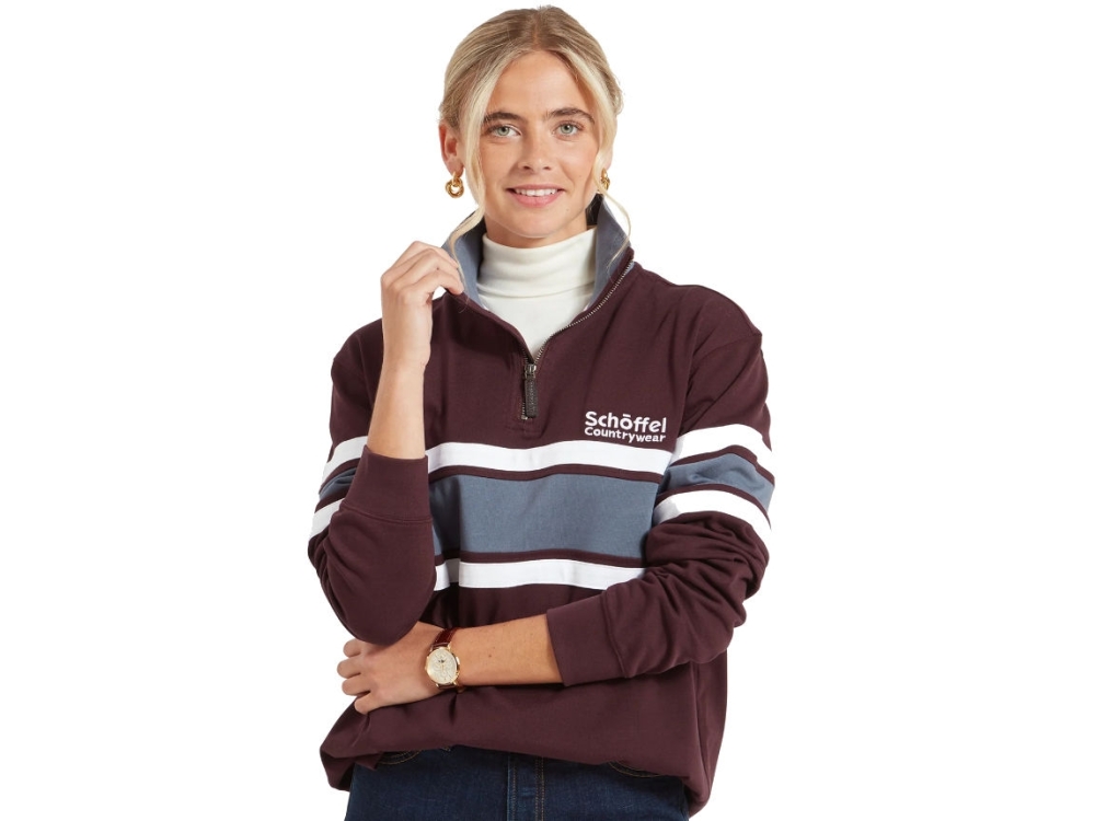 schoffel exmouth heritage wine quarter zip