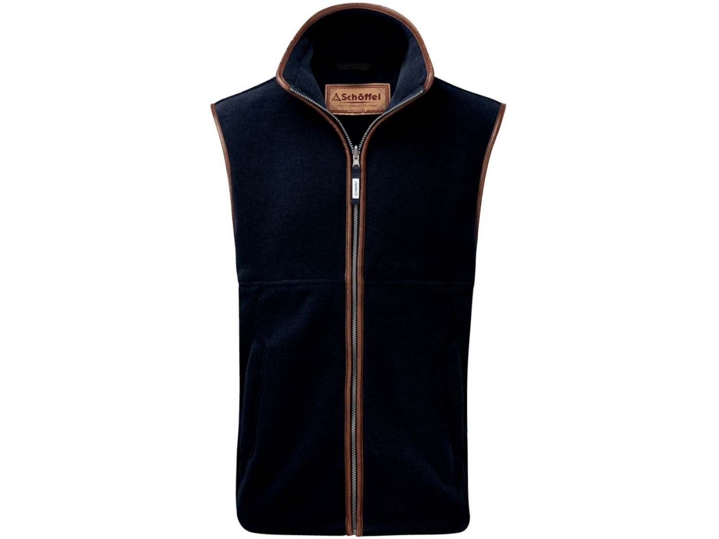 schoffel oakham navy blue fleece gilet