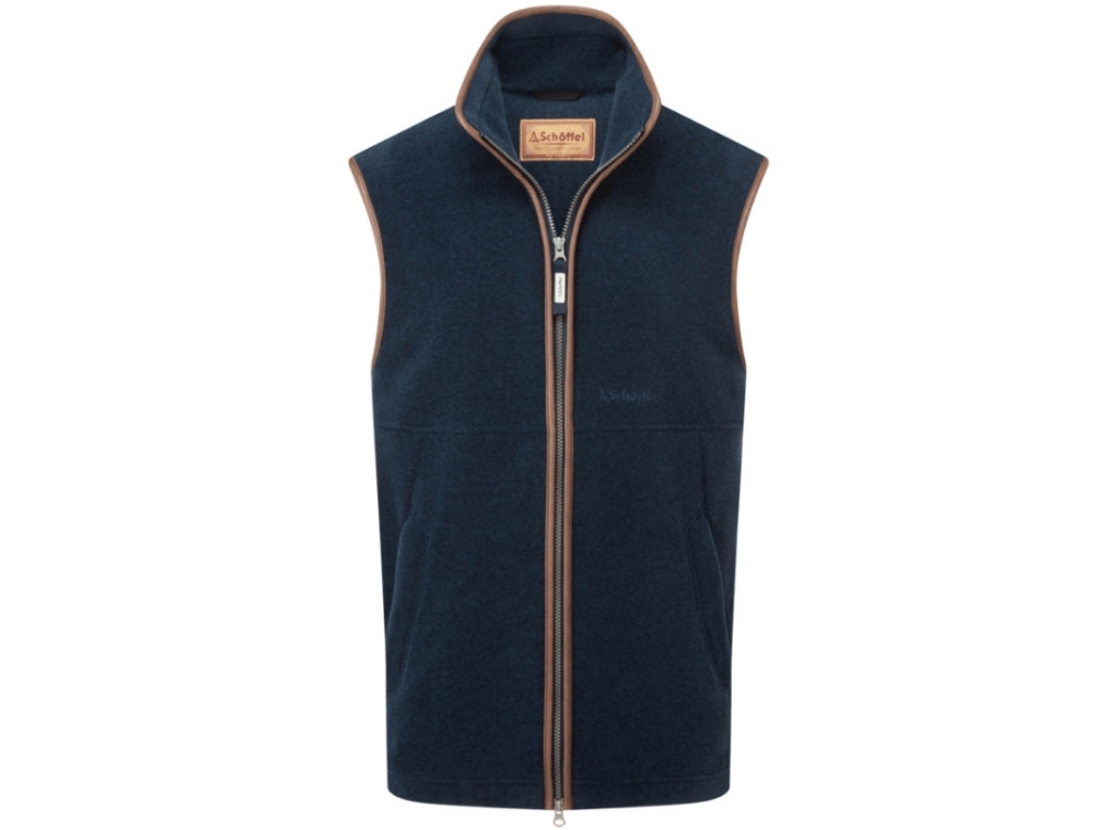 schoffel oakham petrol blue fleece gilet