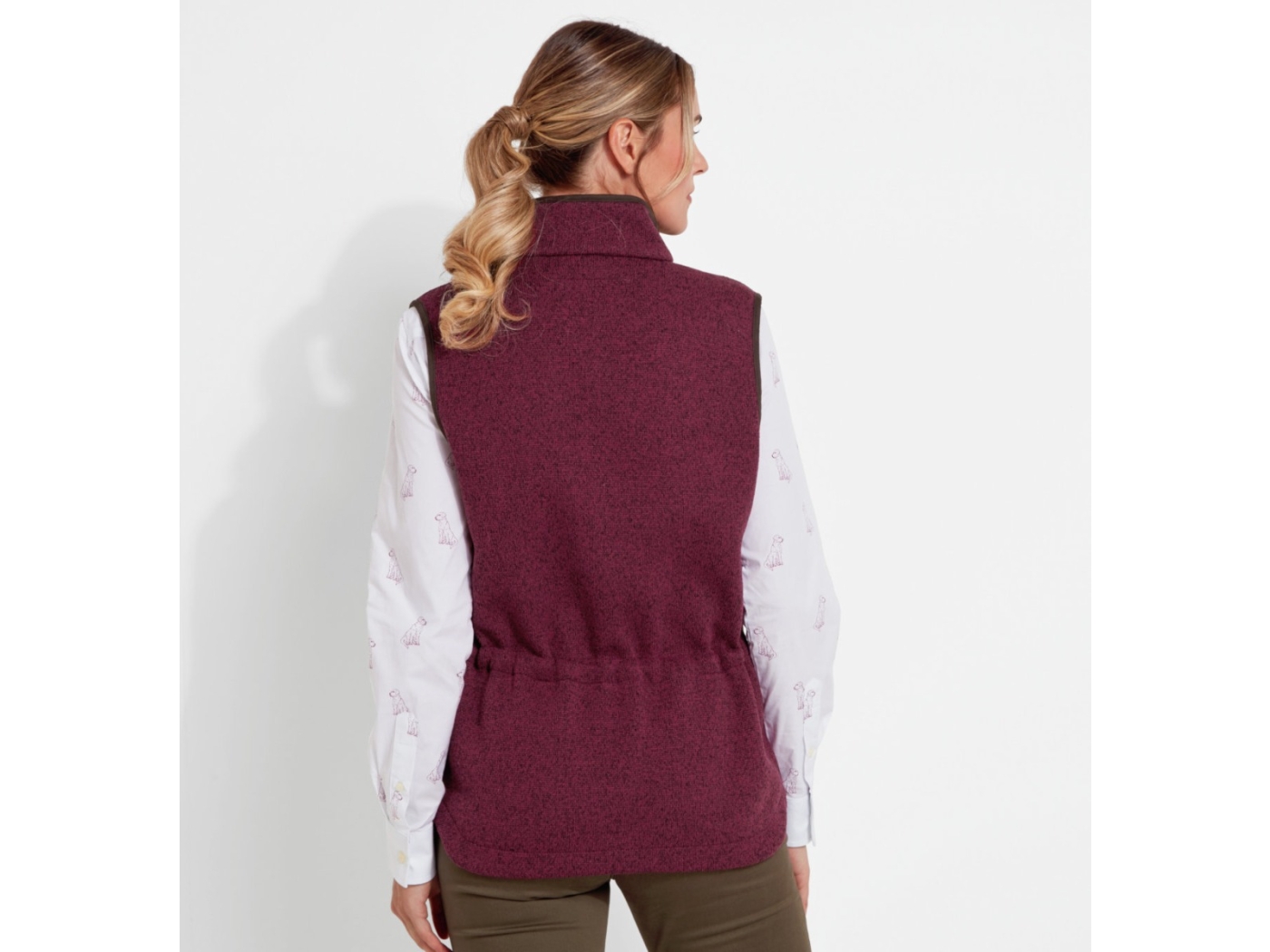 schoffel ashton mulberry knitted gilet ladies