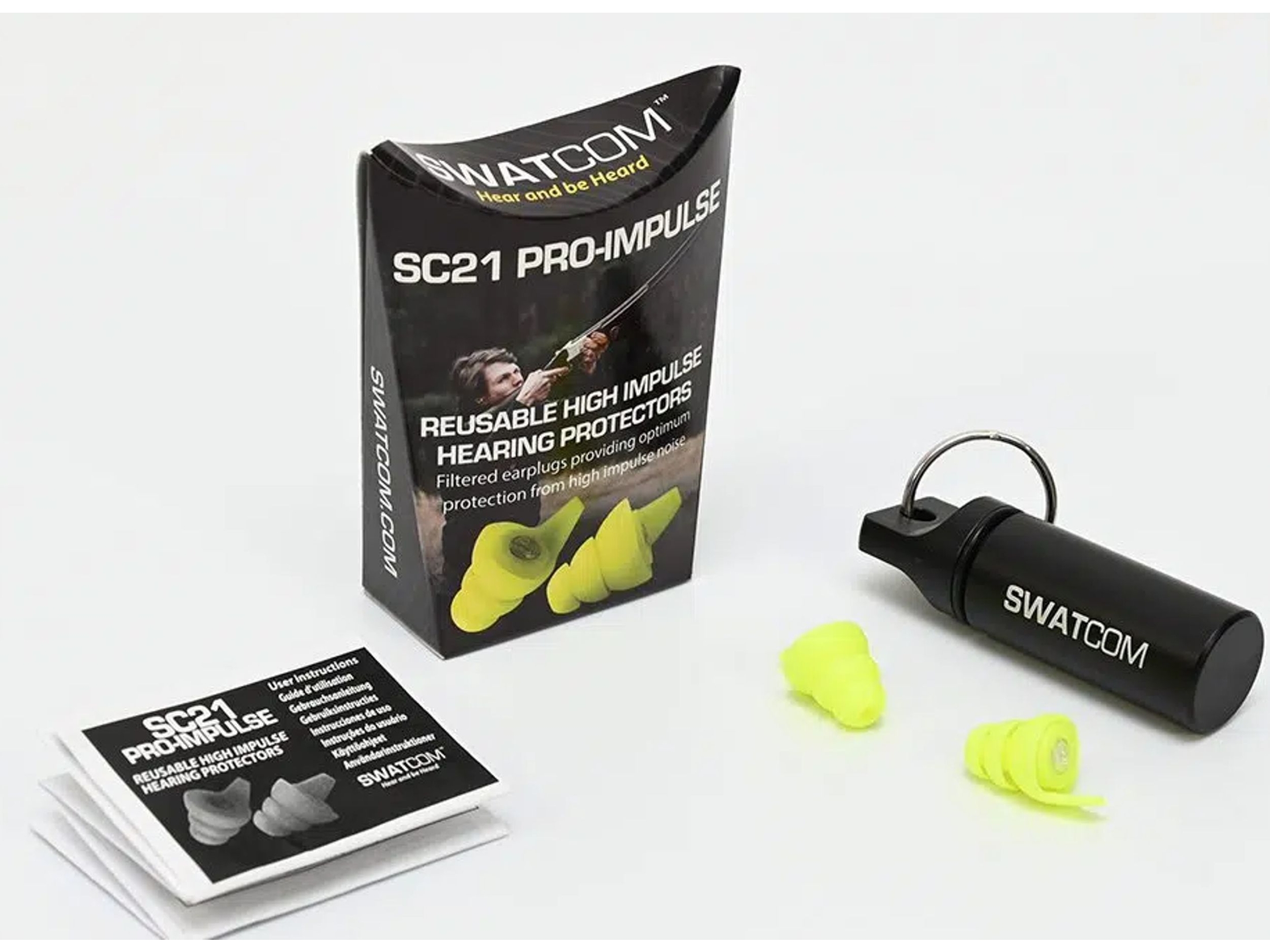 Swatcom Pro-Impulse SC21 Ear Plugs Yellow Main Image swatcom pro impulse ear plugs sc21