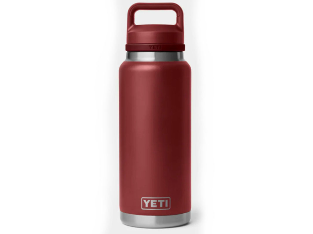 yeti red stag 36oz rambler chug cap leakproof