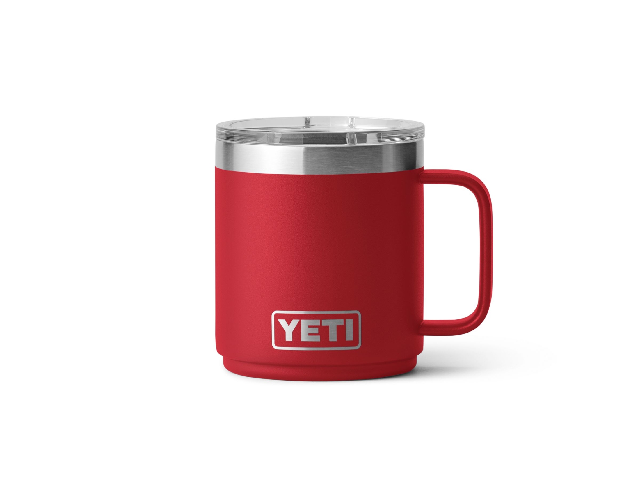 YETI 10oz Rambler Mug Rescue Red Main Image yeti red rambler mug 10oz
