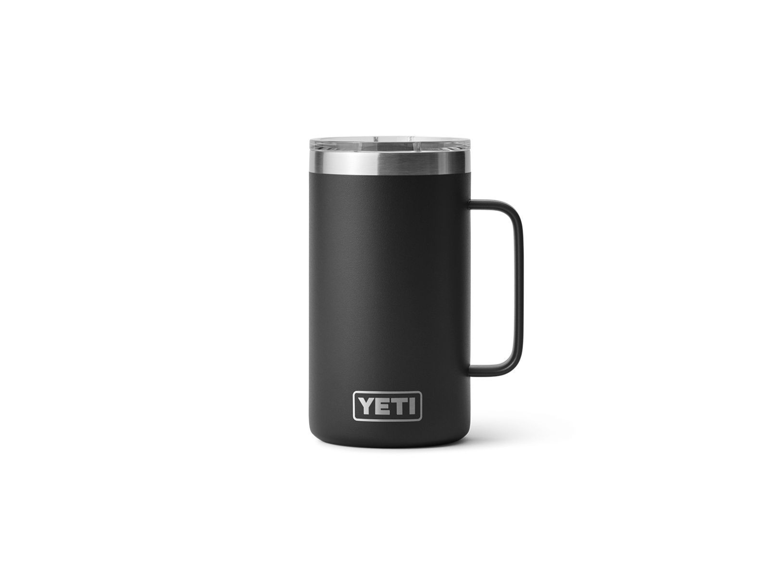 YETI 24oz Rambler Mug Black Main Image yeti rambler mug black 24oz