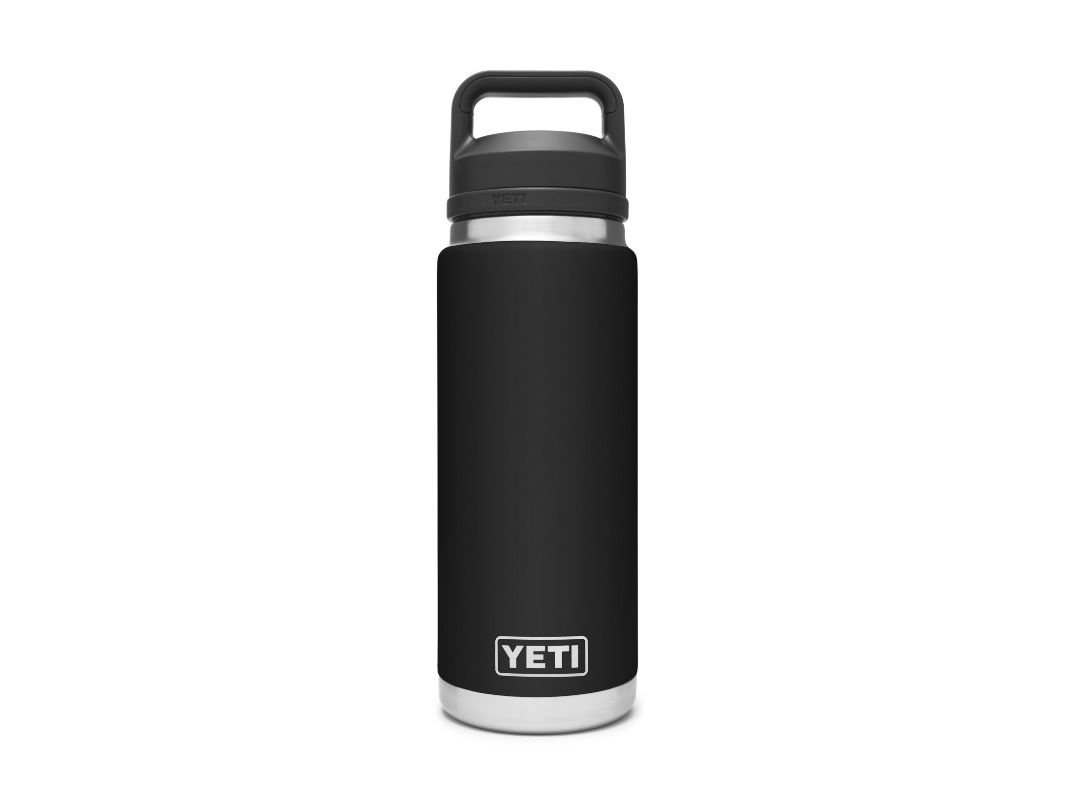 YETI 26oz Rambler Bottle Chug Cap Black Main Image yeti rambler 26oz chug cap bottle