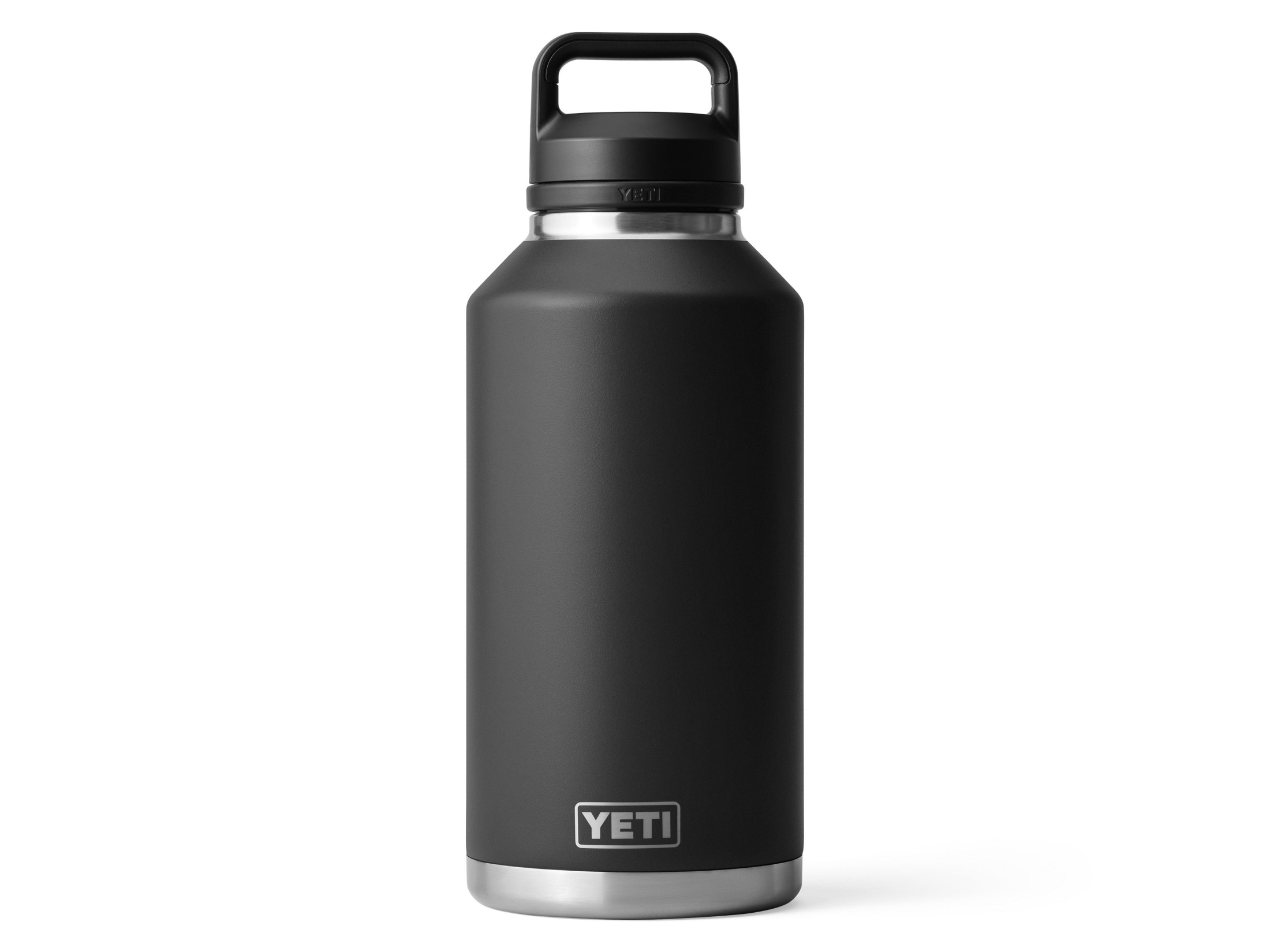 YETI Rambler 64oz Bottle Chug Cap Black Main Image 64oz yeti rambler bottle with chug cap