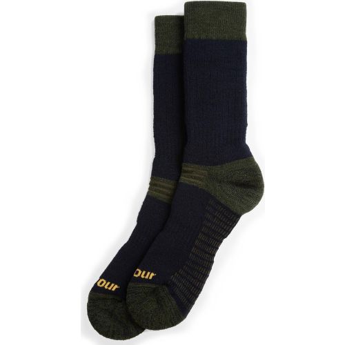 barbour active wellington sock navy and green