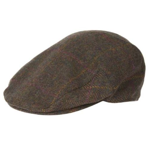 barbour crieff flat cap olive purple yellow