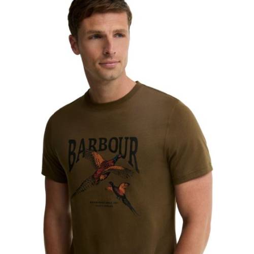 Image Of Barbour Mens Pheasant Graphic Tailored T-Shirt
