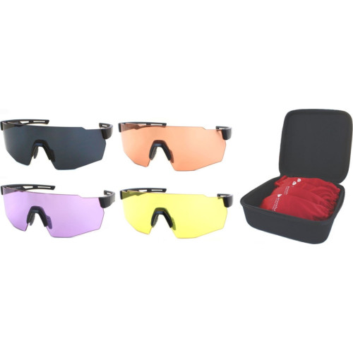 evolution rapide set of glasses x 4 grey orange yellow purple