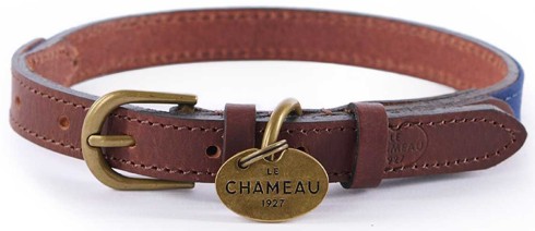Le Chameau Waxed Cotton&Leather Dog Collar