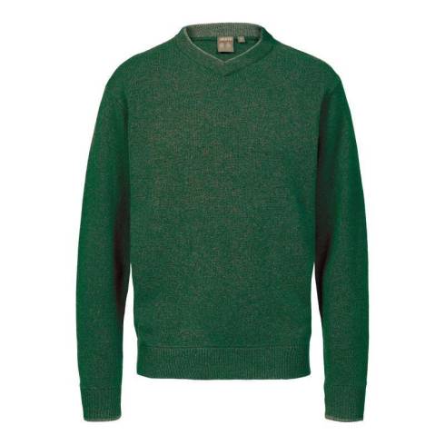 Musto Country V-Neck Deep Green Lambswool Jumper