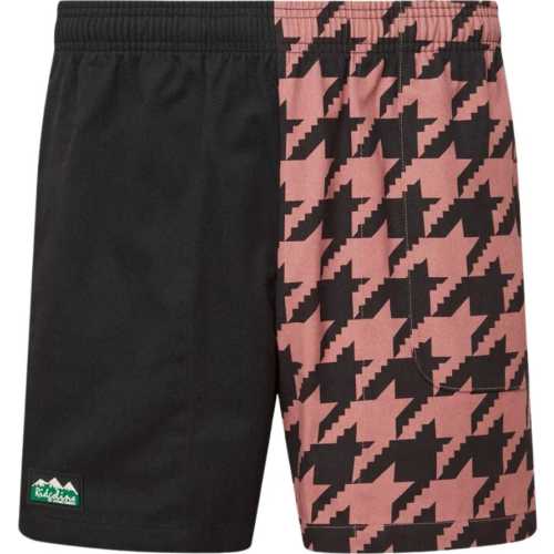 backslider ridgeline black print houndstooth rugby shorts new ss26