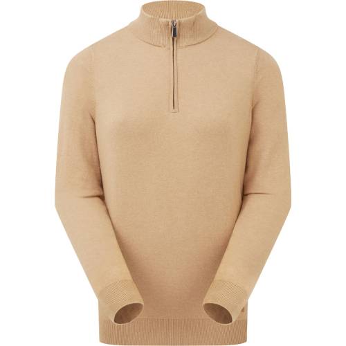 ridgeline ladies melford 1/4 zip knitted jumper sienna