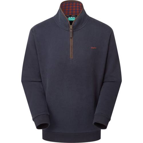 brancaster navy quarter zip ridgeline