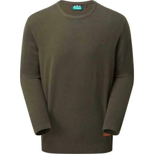 deep forest green hartland crew neck jumper ridgeline mens