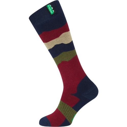 merino wool ridgeline navy stripes socks full length
