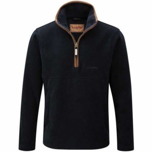 schoffel berkeley 1/4 zip navy fleece jacket