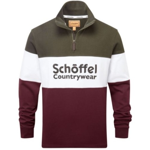 schoffel exeter heritage 1/4 zip wine