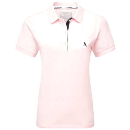 schoffel st ives pale pink ladies polo shirt