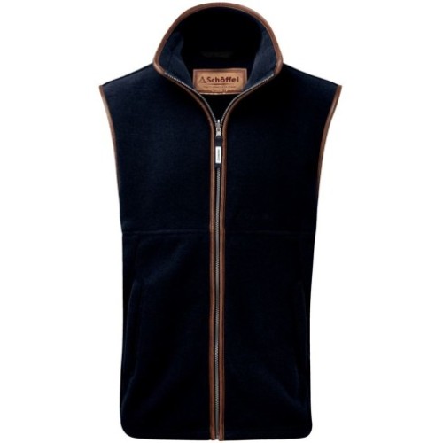 schoffel oakham navy blue fleece gilet