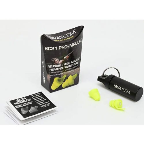Image Of Swatcom Pro-Impulse SC21 Ear Plugs Yellow swatcom pro impulse ear plugs sc21