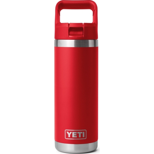 yeti rambler 18oz straw cap rescue red